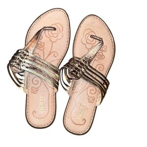 Born Copper and Gold Women's Sandals Size 10